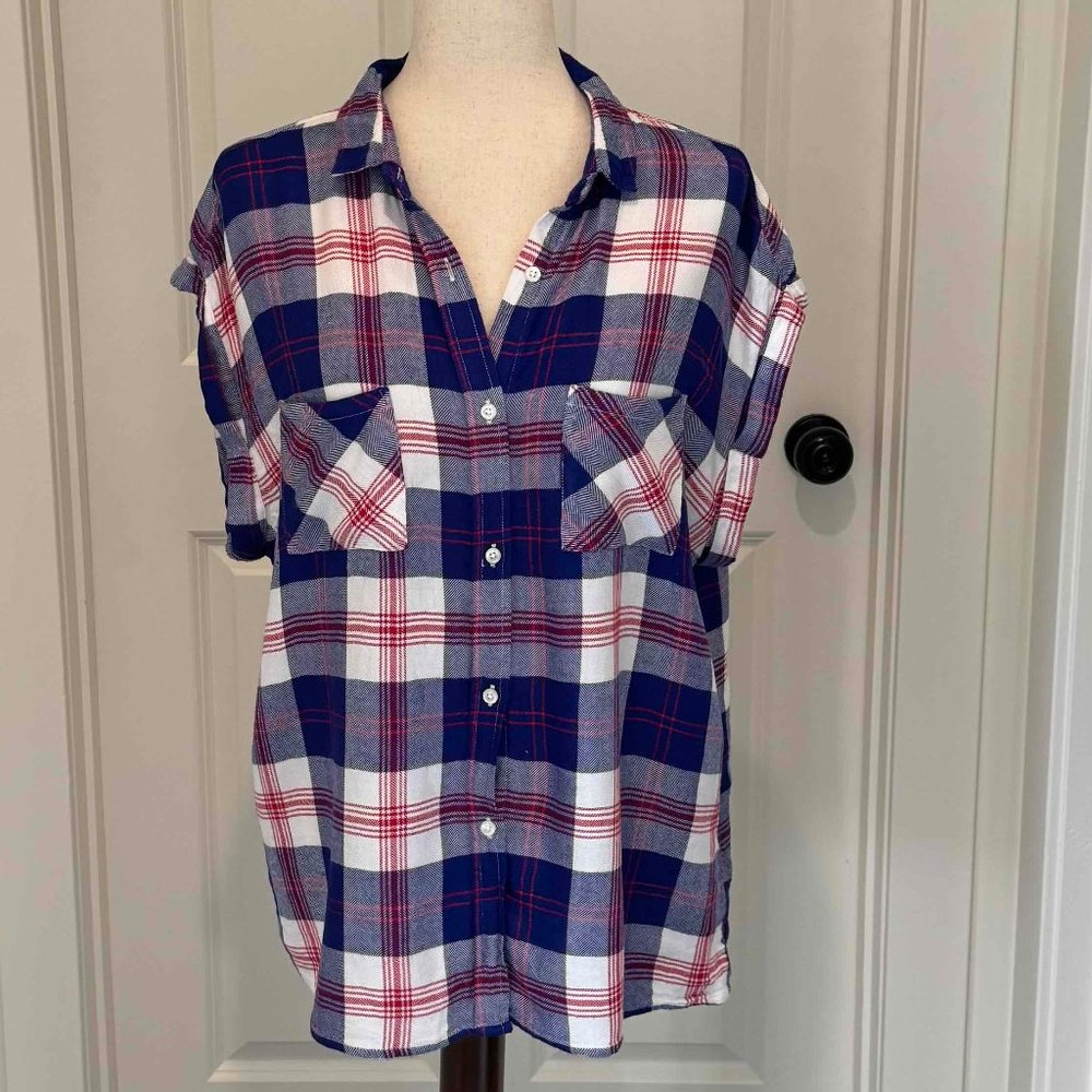 Rails Plaid Flannel Sleeveless Top Size L